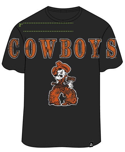 OK State Southern Split Oversized Band Tee